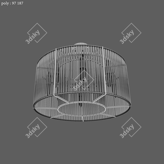 Elegant Bernardi Ceiling Lamp 3D model image 6