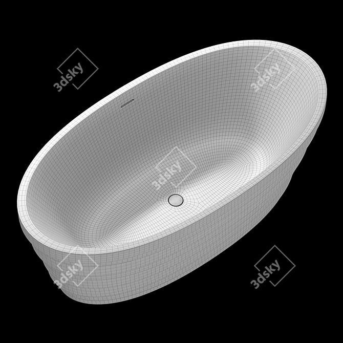 Luxury Aquatica Dune Bathtub 3D model image 3