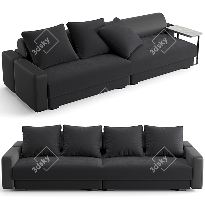 Luxurious Fendi Casa Halston Sofa 3D model image 1