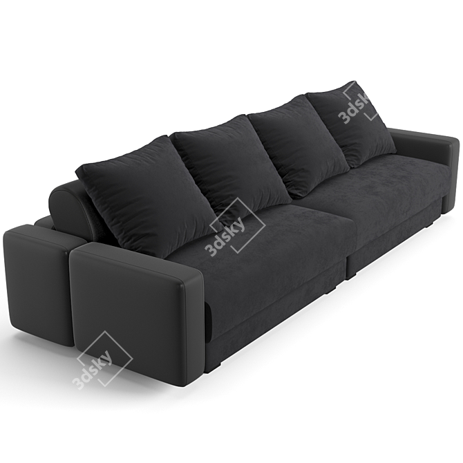 Luxurious Fendi Casa Halston Sofa 3D model image 4