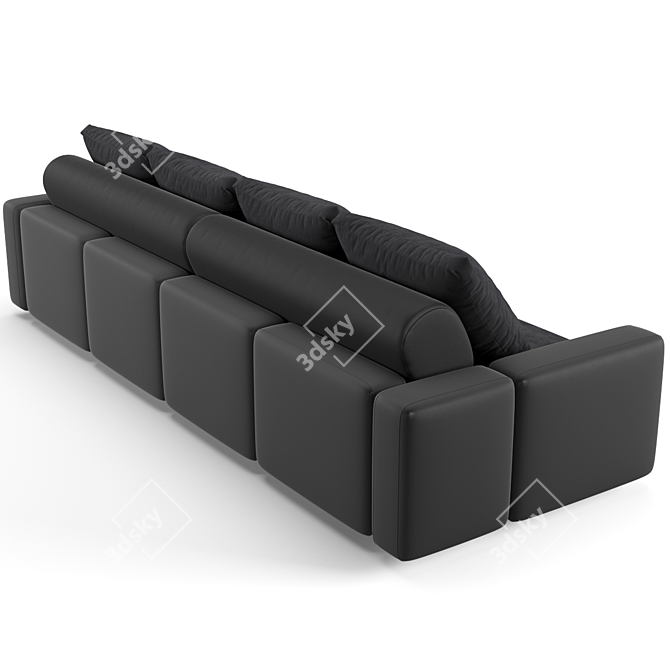 Luxurious Fendi Casa Halston Sofa 3D model image 5