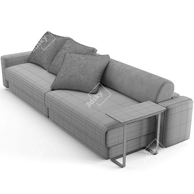 Luxurious Fendi Casa Halston Sofa 3D model image 6