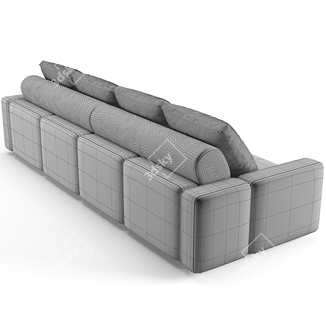 Luxurious Fendi Casa Halston Sofa 3D model image 7