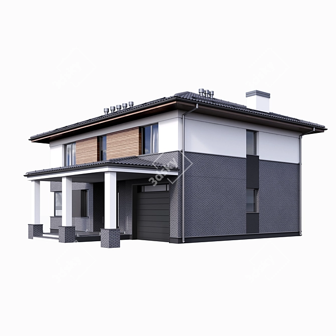 Exquisite Villa Render 3D model image 2