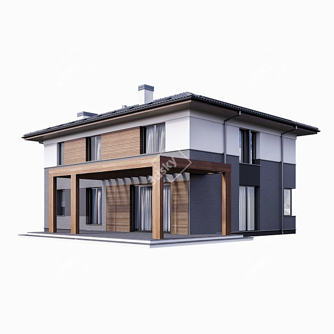 Exquisite Villa Render 3D model image 3
