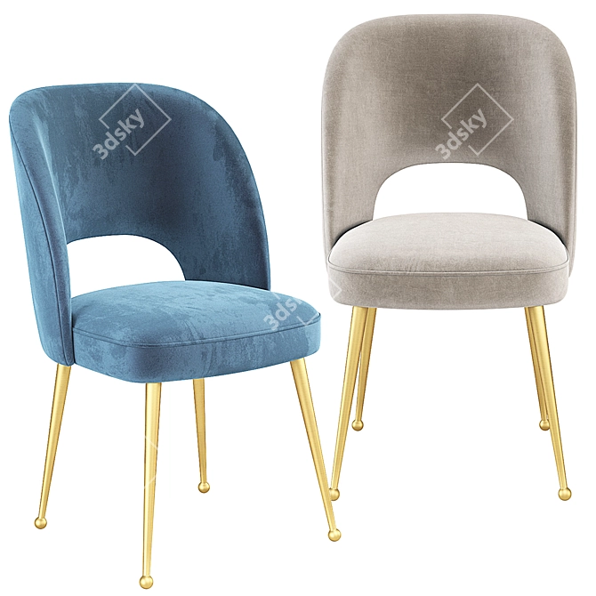 Luxurious Liang and Eimil Erin Dining Chair 3D model image 3