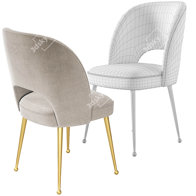 Luxurious Liang and Eimil Erin Dining Chair 3D model image 4