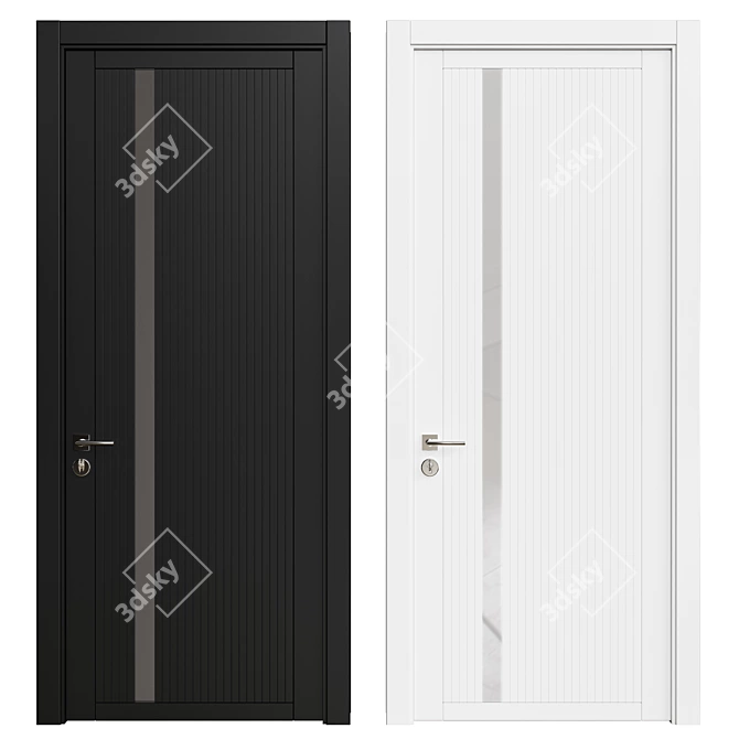 Elegant Interior Door - 120cm 3D model image 1