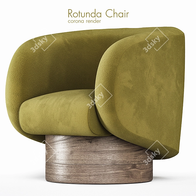 Ivy Rotunda Chair: Elegant and Luxurious 3D model image 1