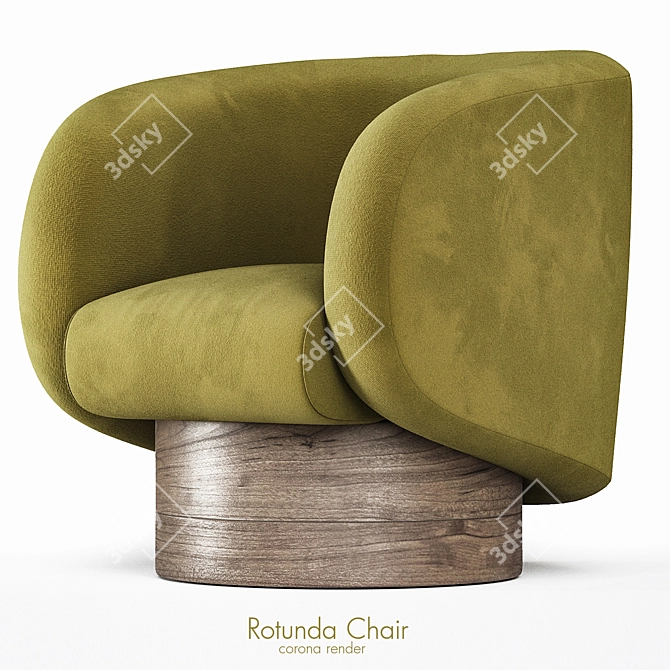 Ivy Rotunda Chair: Elegant and Luxurious 3D model image 5