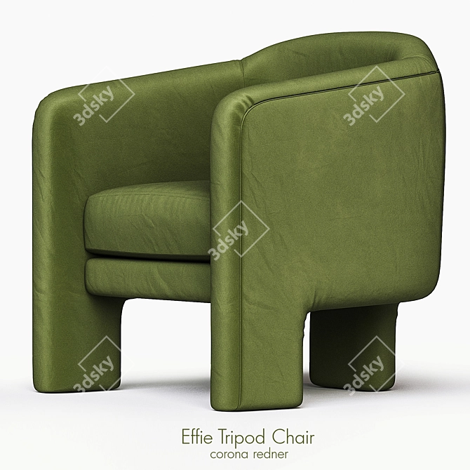 Effie Tripod Chair: A Portable and Stylish Seating Solution 3D model image 5