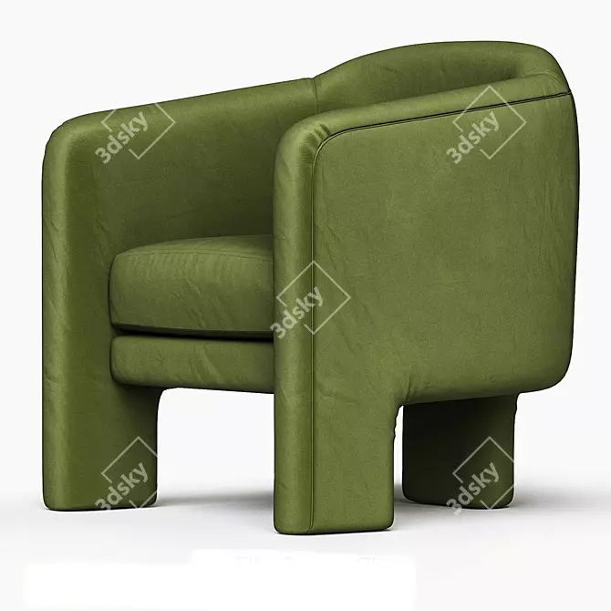 Effie Tripod Chair: A Portable and Stylish Seating Solution 3D model image 6