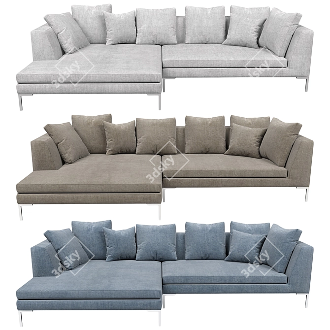 Charles Large: Modern Design Sofa 3D model image 1