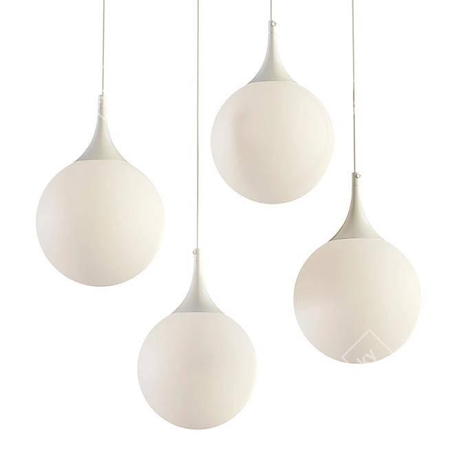 Modern Dewdrop Pendant Lamp 3D model image 1