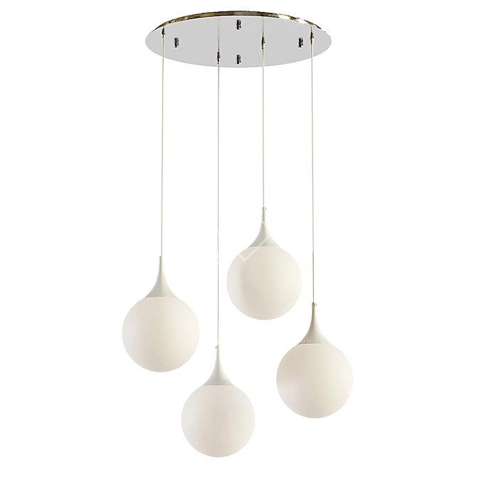 Modern Dewdrop Pendant Lamp 3D model image 2