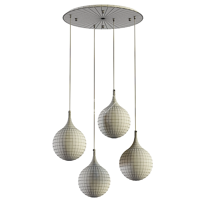 Modern Dewdrop Pendant Lamp 3D model image 3