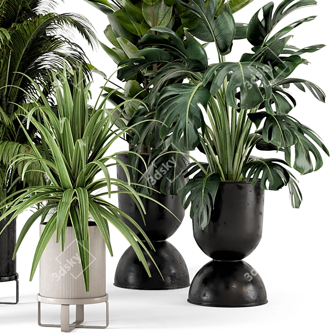 Indoor Greenery in Ferm Living Bau Pot - Set 220 3D model image 2