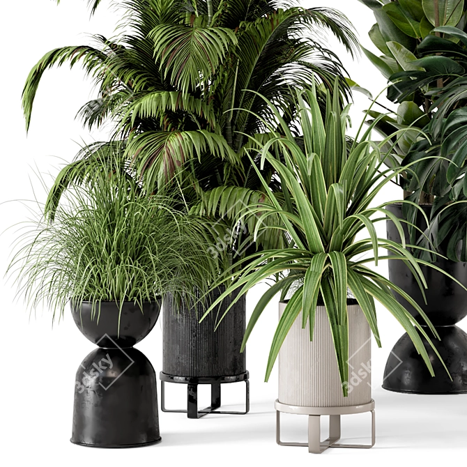 Indoor Greenery in Ferm Living Bau Pot - Set 220 3D model image 3