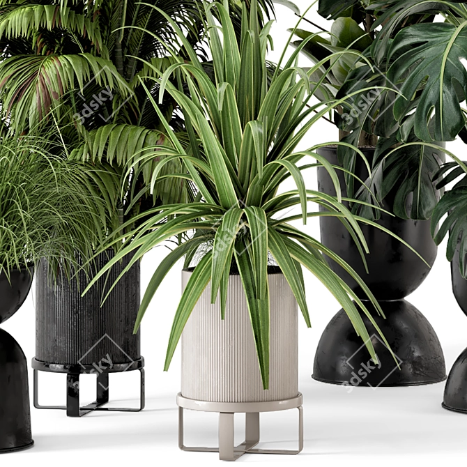 Indoor Greenery in Ferm Living Bau Pot - Set 220 3D model image 6
