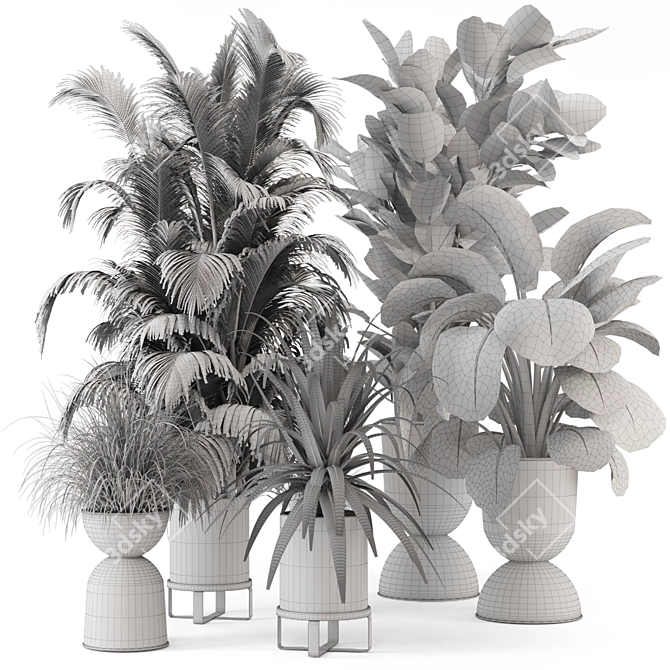 Indoor Greenery in Ferm Living Bau Pot - Set 220 3D model image 7