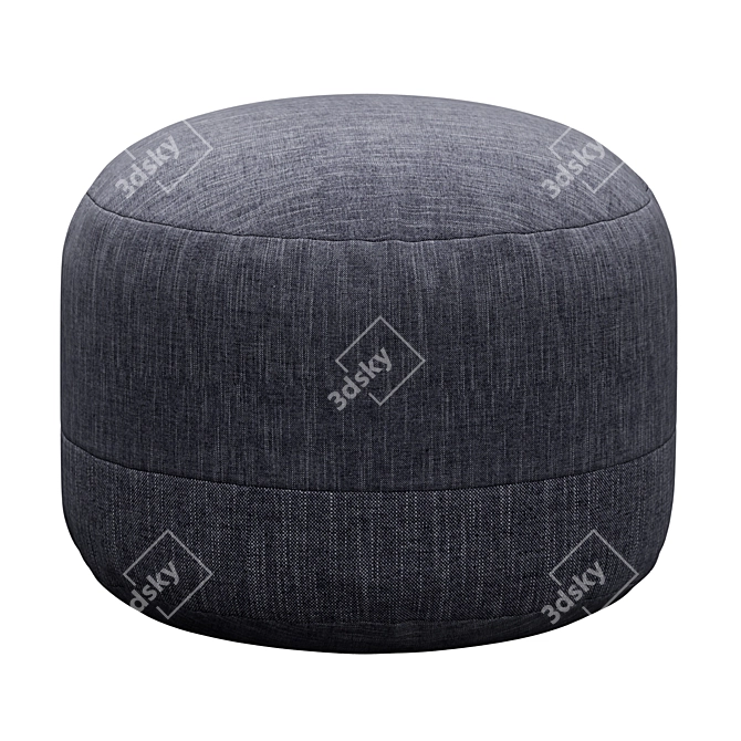 Cozy Cotton Canvas Pouf by Westelm 3D model image 4