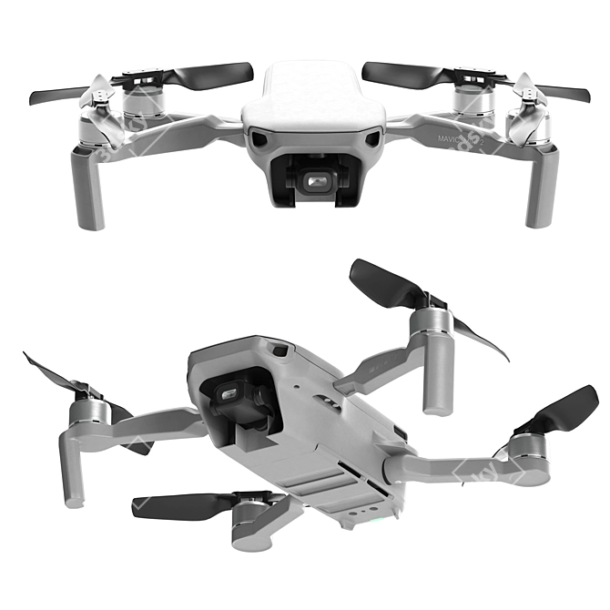 DJI Mavic 2 Mini: Pro Quadcopter 3D model image 3