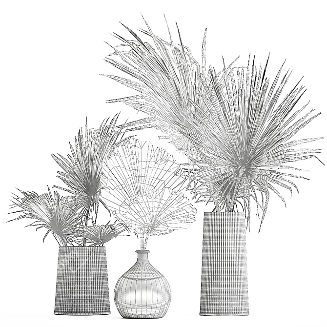 Palm Leaf Bouquet 3D model image 7
