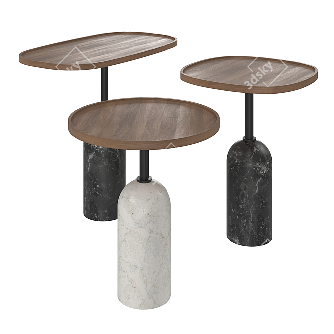 Elegant Porada EKERO Side Table 3D model image 1