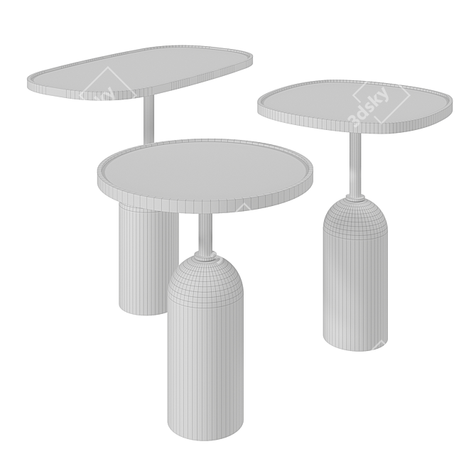 Elegant Porada EKERO Side Table 3D model image 2