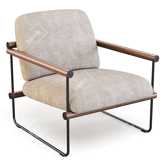 West-Elm Ross Sherpa Armchair 3D model image 2