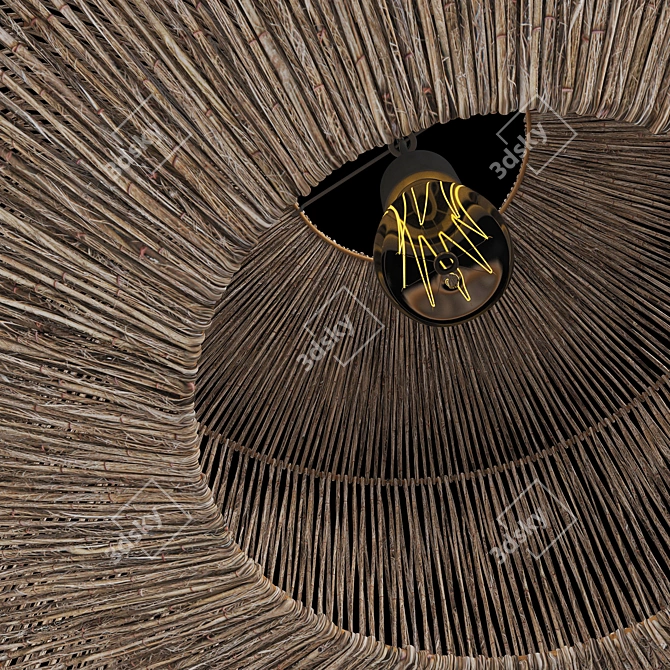 Rope Barrel Chandelier 3D model image 4