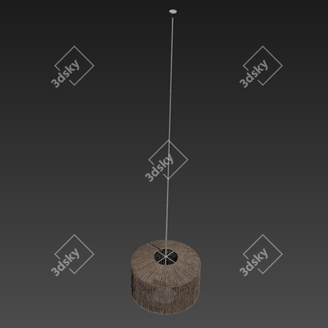 Rope Barrel Chandelier 3D model image 7