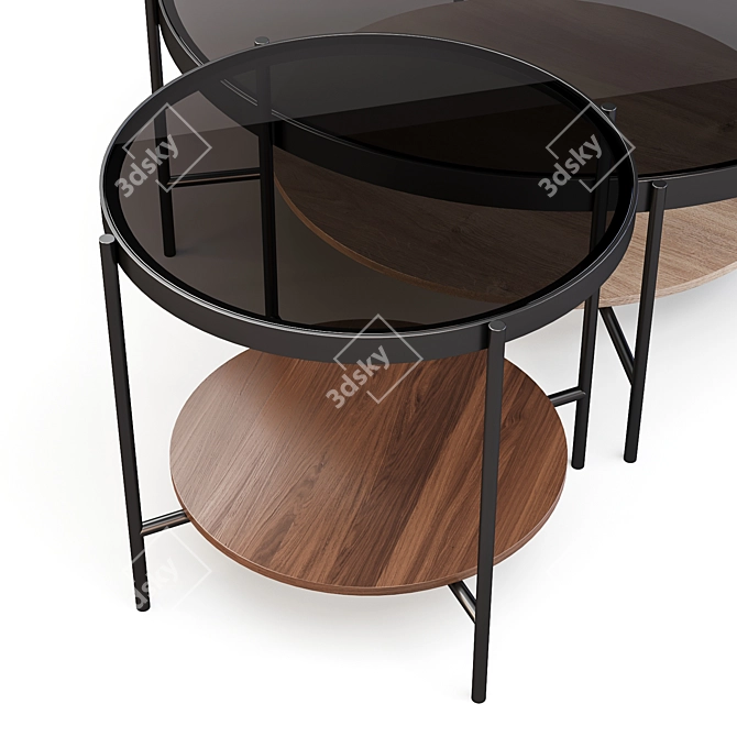 West-Elm Rockville Coffee & Side Table 3D model image 2