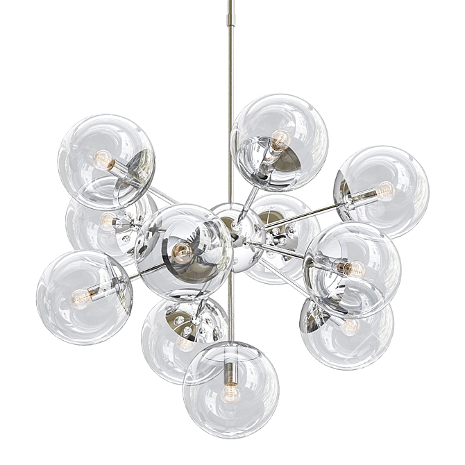 Elegant Molecola Pendant Light 3D model image 1