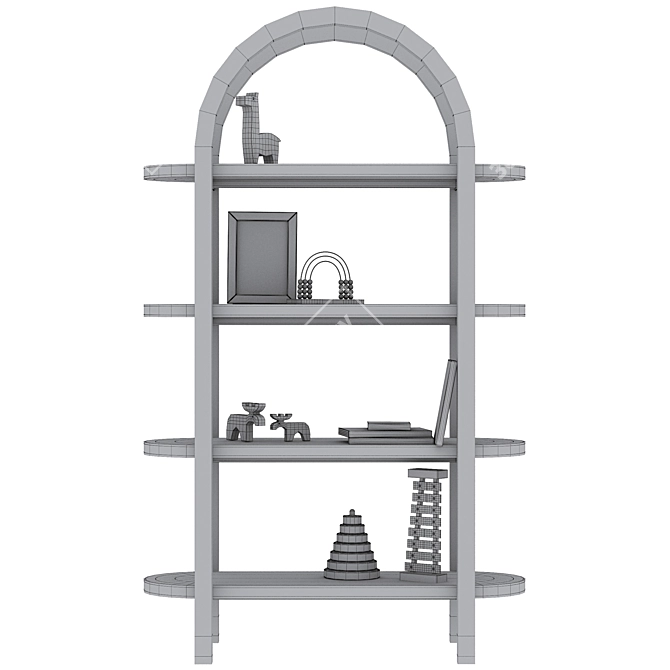  Dolly Natural Tall Bookcase: Stylish and Reliable 3D model image 3