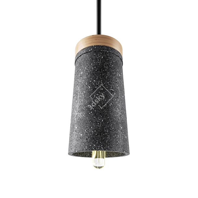 Coburg Wooden Concrete Pendant 3D model image 3