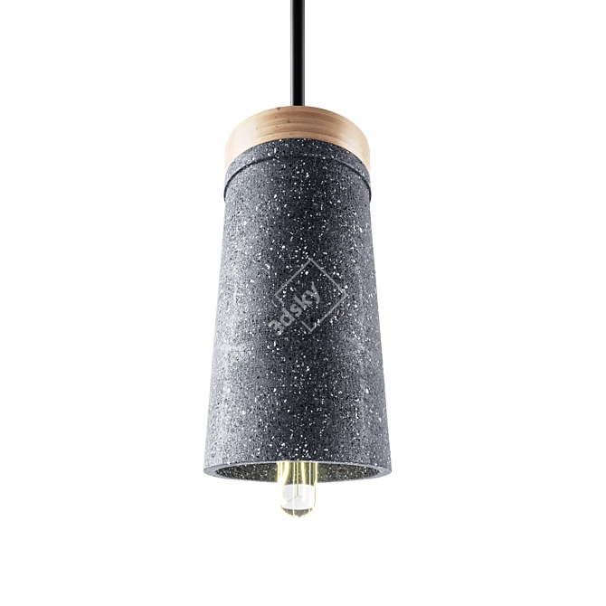 Coburg Wooden Concrete Pendant 3D model image 5