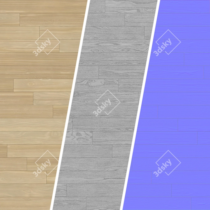 Premium Oak Parquet 25x200cm+PBR 8K PNG 3D model image 4