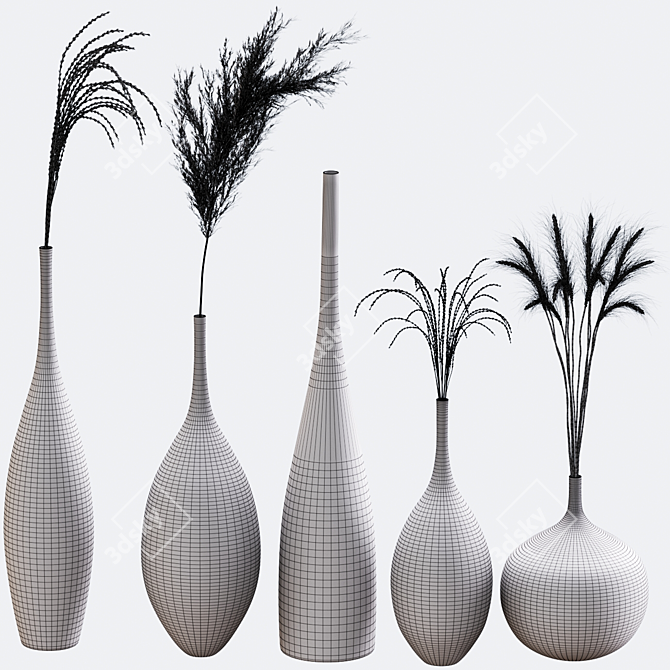 Pampas Paradise: Stunning Collection 3D model image 6