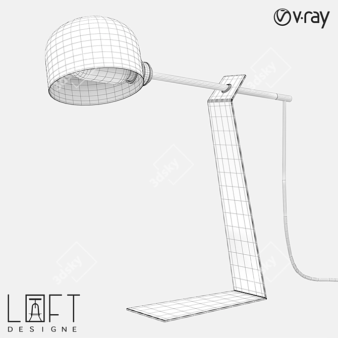 Modern LoftDesign Table Lamp 3D model image 2