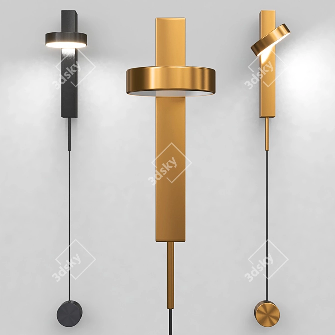 Contemporary Denzil Wall Lamp 3D model image 2