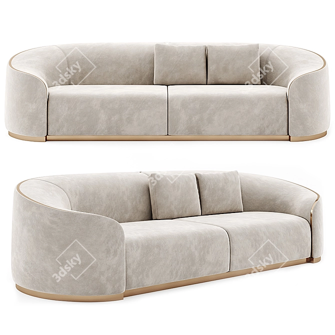 Luxury Rugiano Pierre Sofa 3D model image 1