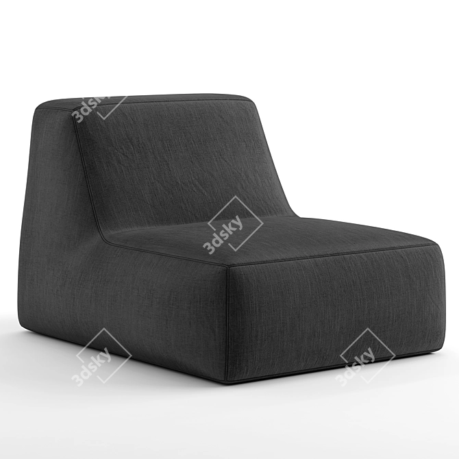 Versatile Garden Armchair: 2 Variants 3D model image 3