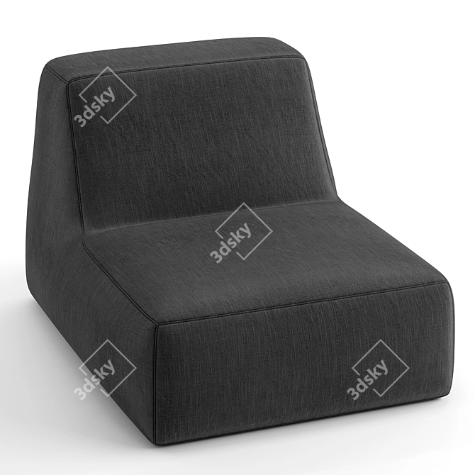 Versatile Garden Armchair: 2 Variants 3D model image 7