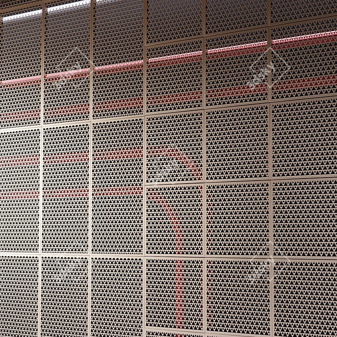 Perforated Metal Panels for Ceiling and Wall Decoration 3D model image 5