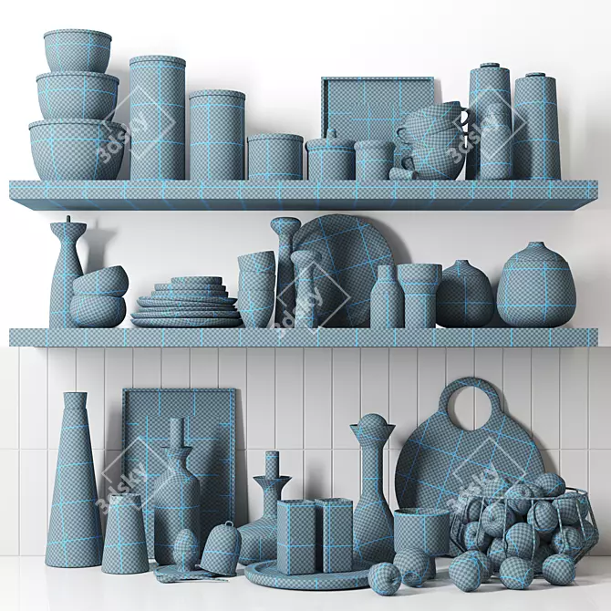 Modern Kitchen Set - 2015 Version 3D model image 6