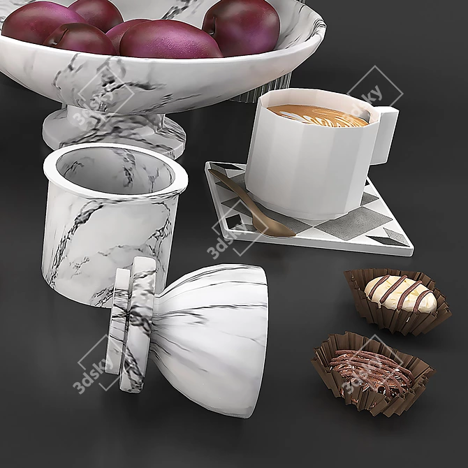 Elegant Kitchen Decor Set 3D model image 4