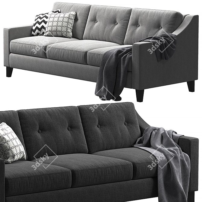 Modern Hyllie Dark Gray Ikea Froslov Sofa 3D model image 1