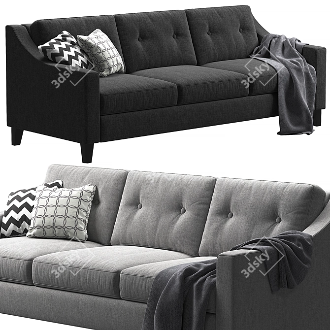 Modern Hyllie Dark Gray Ikea Froslov Sofa 3D model image 2