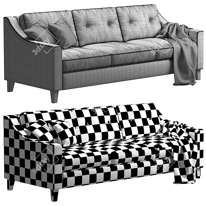 Modern Hyllie Dark Gray Ikea Froslov Sofa 3D model image 6